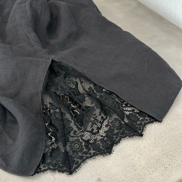 Valentino Dresses & Skirts - Valentino Linen And Lace Vintage Skirt